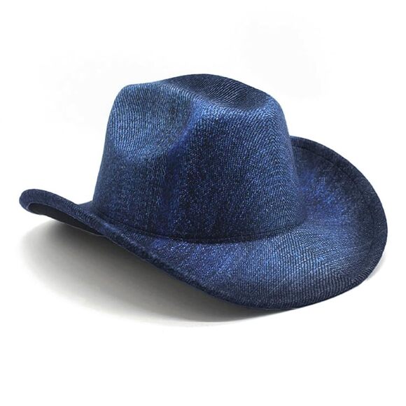 3934 Denim Cowboy Hat Y2k Western For Women Men Washed main image 5